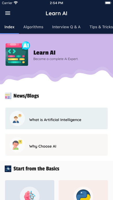 Emulate iPhone app Learn AI Offline [PRO] using MyAndroid